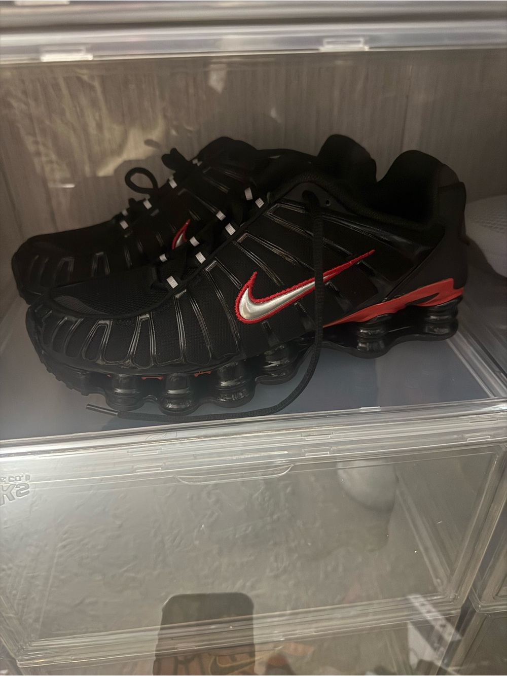 10.5M Nike Shox TL with Red and Silver Swoosh